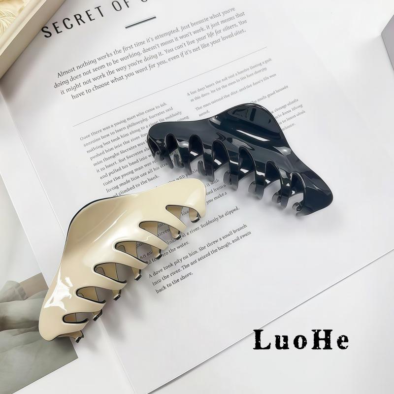 French Acetate Large Claw Hair Clip - Women's Elegant Fragrant Style Shark Clip