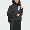Adidas Womens Solid Long Sleeve Zip Sports Casual Hooded Jacket Women Jackets Black IM8991