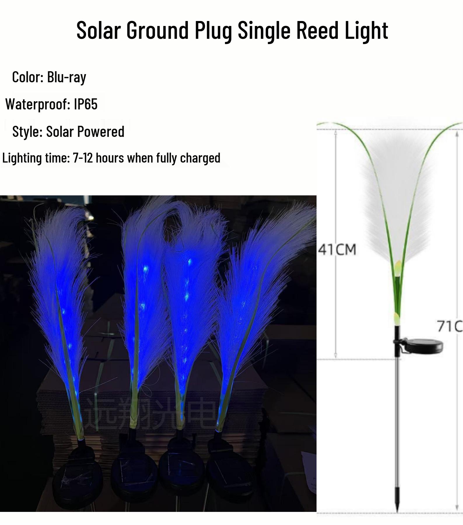 Outdoor Solar Simulation Reed Garden Light - Waterproof Landscape Decoration