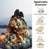 1pc Golden Skull amidst Roses Blanket,Living Room, Travel, Camping, Car Blankets