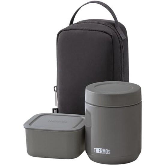 Thermos Vacuum Insulated Soup Lunch Set 400ml Dark Gray JarContainer JEE-800 DGY