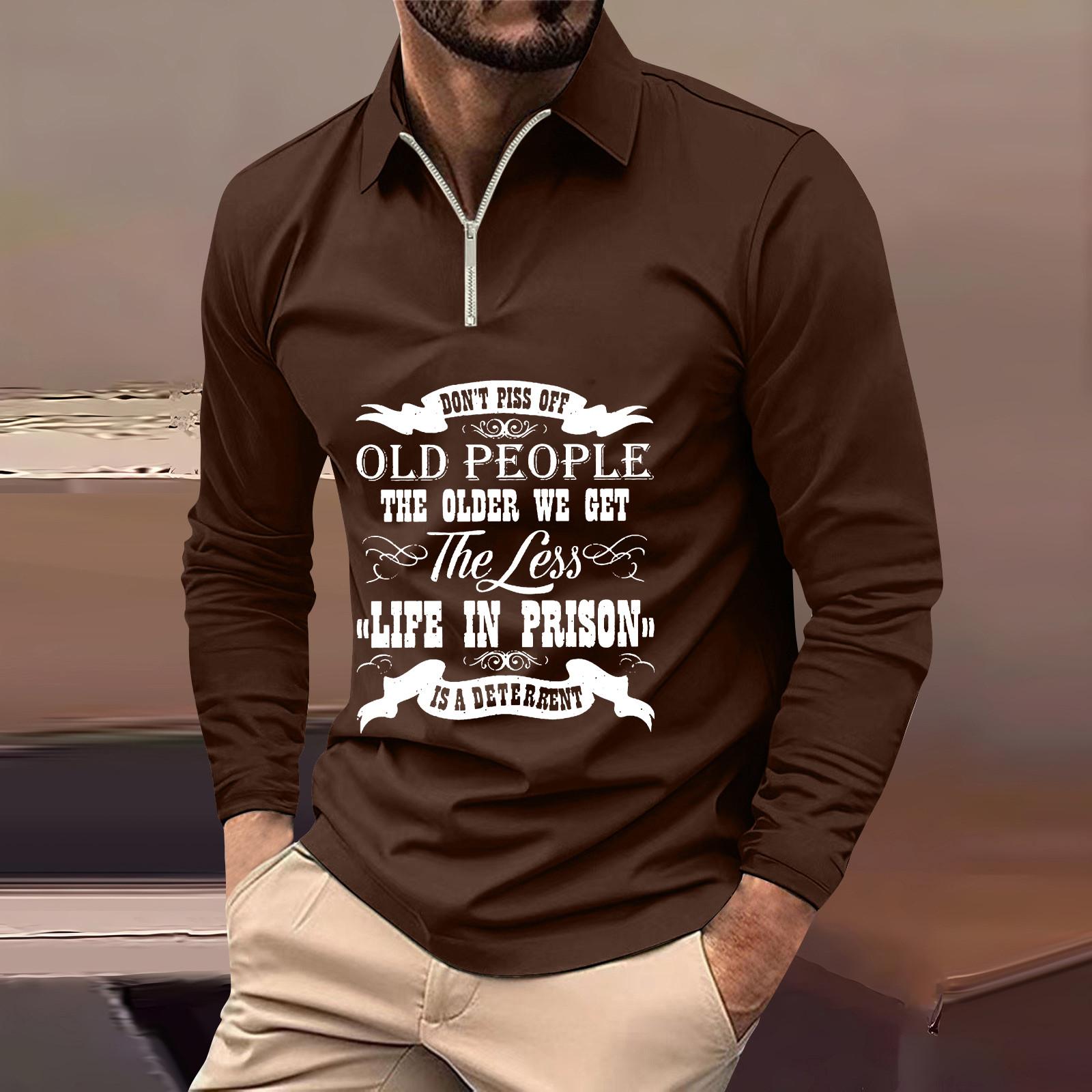 

Мужская рубашка для гольфа, повседневная спортивная, с V-образным вырезом, ребристый воротник, с длинным рукавом, модная, повседневная, однотонная, однотонная, весна-лето, стандартная посадка XXXL кофейный