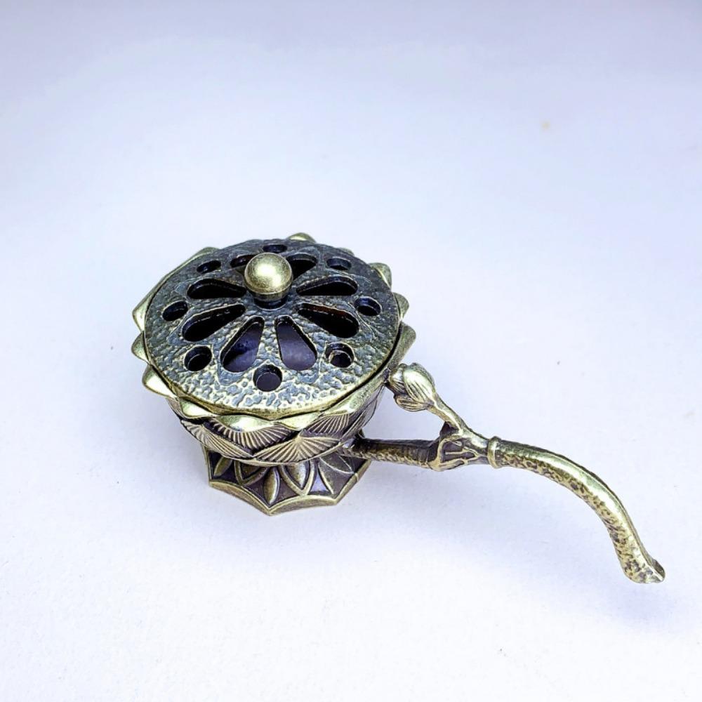 1pc Zen Lotus Incense Burner with Lid - Perfect for Yoga Studio, Home Decor, and Christmas - Includes Sandalwood Incense and Line Incense