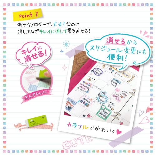 Mitsubishi Pencil Erasable Color Lead Nano Diamond Color 0.5 Mint Blue 10 Pieces U05202NDC.32