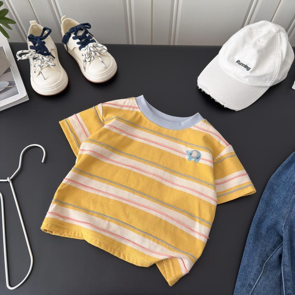 Kids Summer Loose Short Sleeve T Shirt Korean Casual Basic Top Trendy Outfit