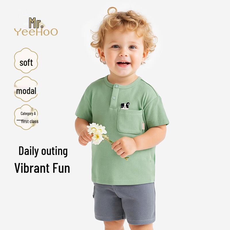 YEEHOO Boys  Knit Short Sleeve T-Shirt 110
