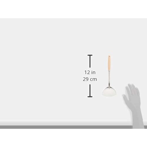 Endo Shoji Commercial Olive Chinese Turner, Stainless Steel and Natural Wood, Made In Japan, BOL6801