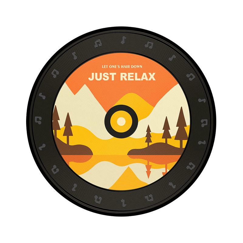 Vinyl Record Round Floor Mat for Computer Chair - Non-Slip, Dirt-Resistant Living Room and Coffee Table Rug.
