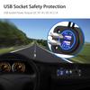 12-24V Cigarette Lighter Socket Splitter 3 in1 Waterproof 3.1A Dual USB Charger Socket Panel LED Voltmeter for Car Boat Truck
