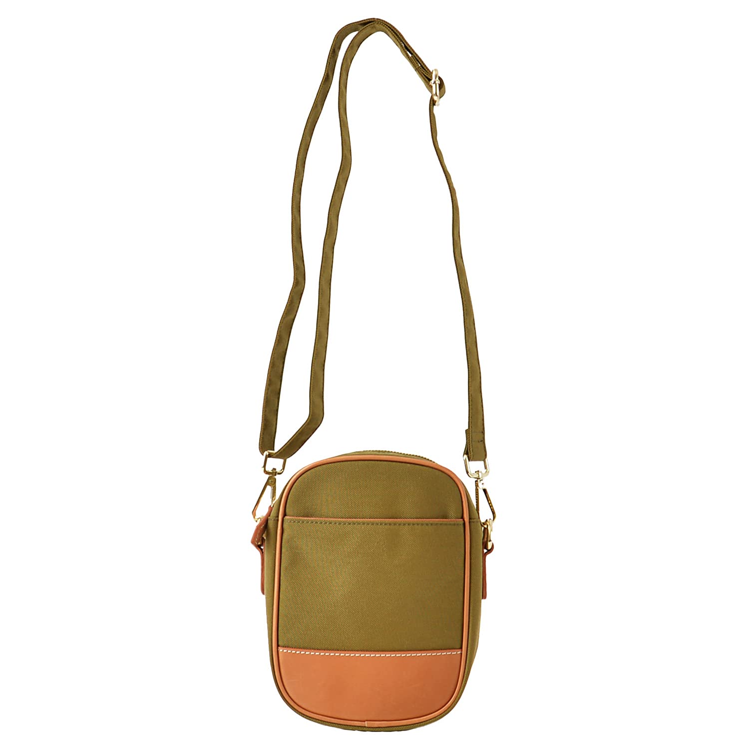 

Genuine Leather Shoulder Bag Nylon Crossbody Leather Small Vera Khaki [Notre Favorie] Women s хакі