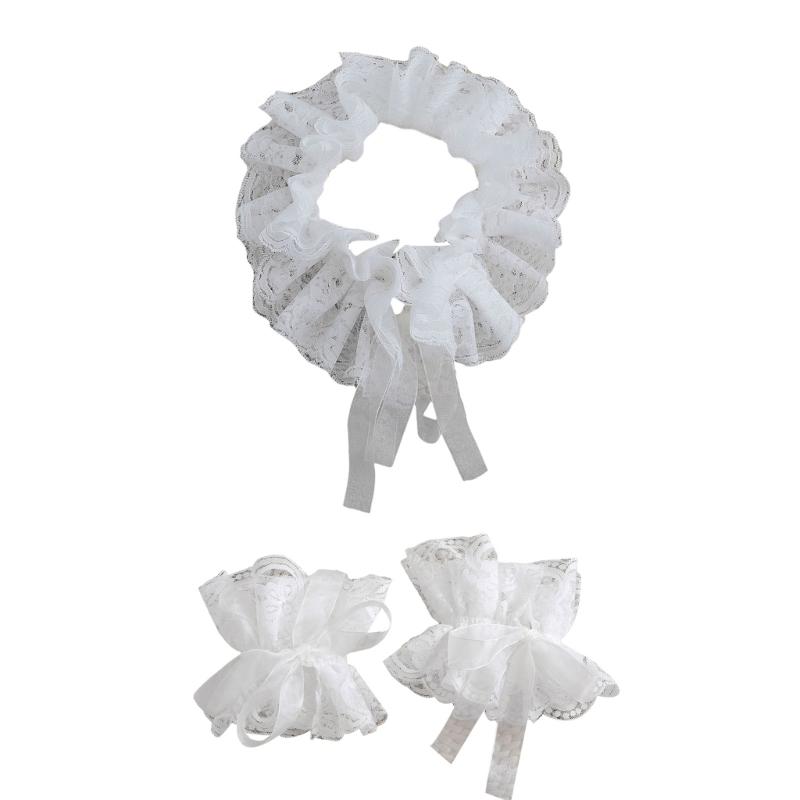 Lace Trim Manicure Sleeve Nails Art Decoration Meshes Cuffs Romantics Arm Cuffs for Special Occasion and Fancy Dress