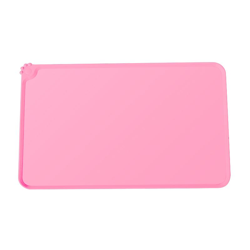 Silicone Pet Food Mat With High Lips Non-Stick Waterproof Pet Food Feeding Pad