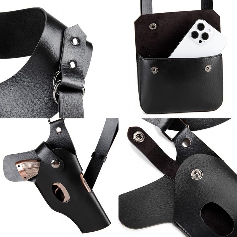 Tactical Chest Holster Universal Underarm Gun Leather Bag Cosplay Film Stage Outdoor Riding