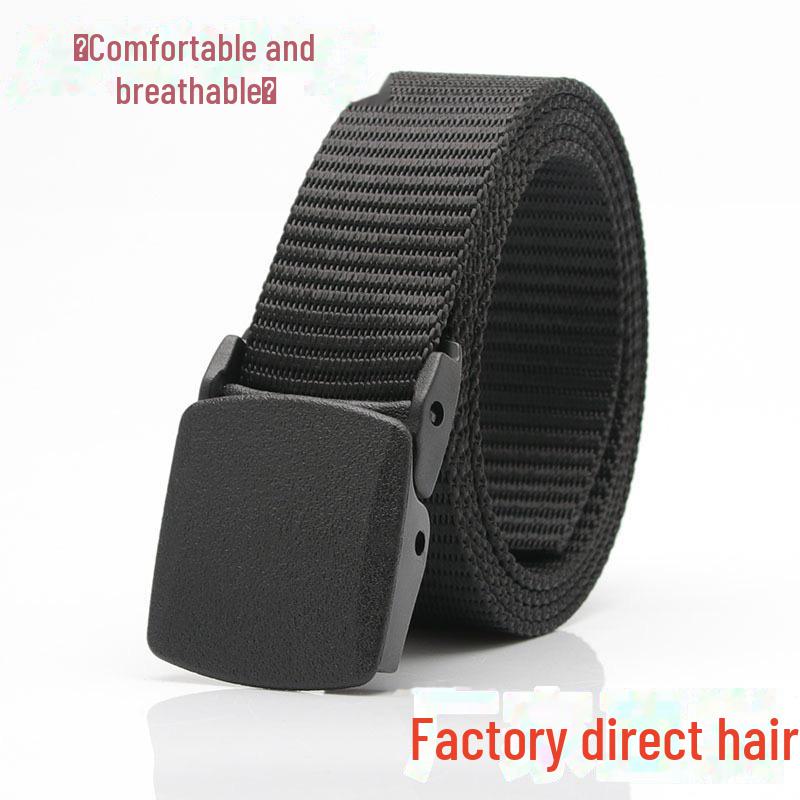 Men's Automatic Toothless Nylon Canvas Outdoor Belt