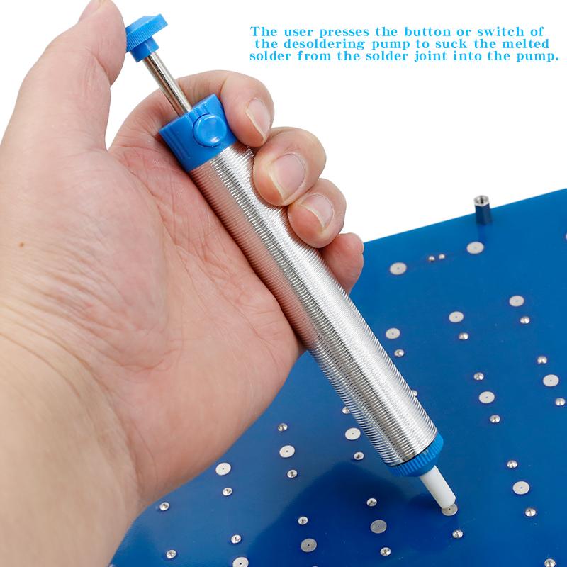 Desoldering Pump, Manual Soldering Gun, High-Power Solder Sucker, Tool for Circuit Repair of Mice, Keyboards, Phones, and Home A
