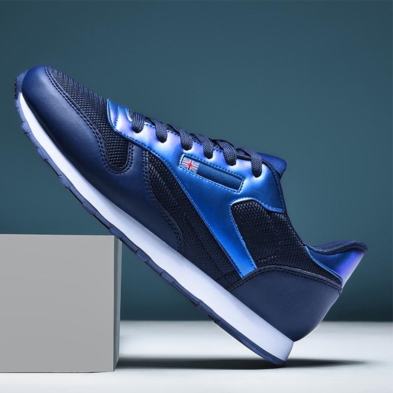 Модные новые кожаные и сетчатые мужские повседневные туфли мужские весенние мужские — фото 3