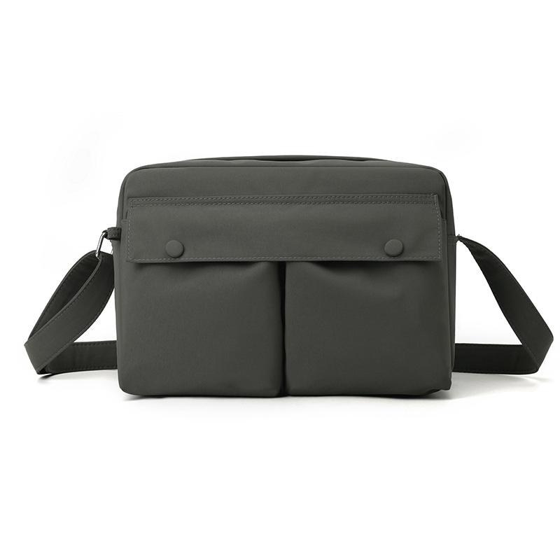 Однотонная маленькая сумка Женская наплечная сумка кроссбоди Легкая нейлоновая сумка серый