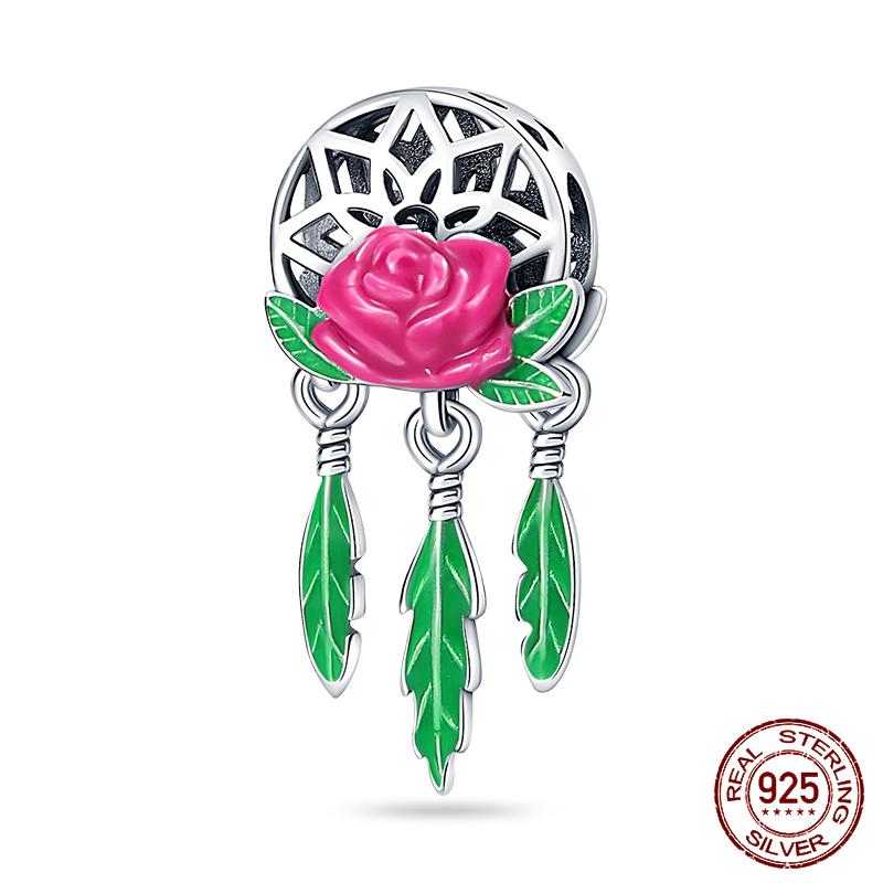 Genuine copper Dreamcatcher Tassel Charm Bead Charms Bead Charms Ideal For Women Authentic Bracelets Bangles Fashion Do It Yourself Jewellery Hot Gift