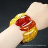 Bracelet Irrégulier Ambre Naturel et Multi-Pierres: Design multicolore unisexe pour couples