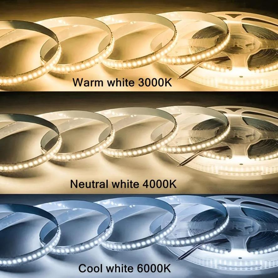 240LEDs/M SMD2835 LED Light Strip High Density Dimmable 10M 5M DC12V 24V Flexible Light for Room TV Background Decoration