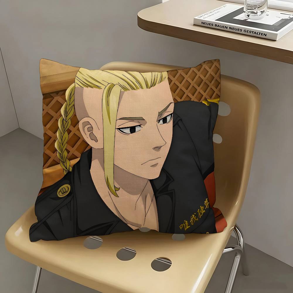 1pc Ken Ryuuguuji Anime Characters Pillow Case Fashion Square Pillowcase Bedroom Sofa Room Ins Decoration Leisure
