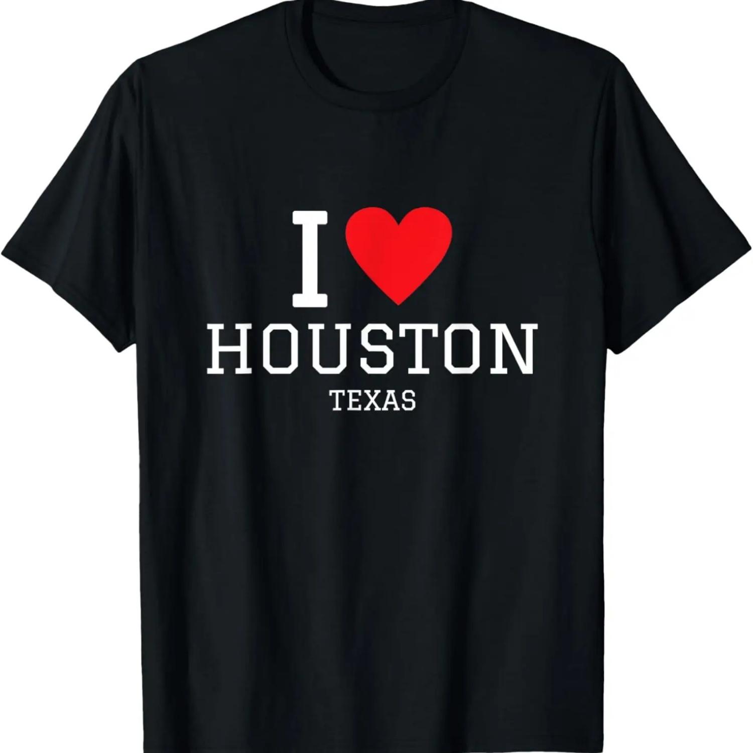 I Love Houston Shirt - Texas T-Shirt S чёрный