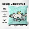 Anime S-Simons C-Cat Cute Cushion Cover Plush Fabric Soft Double-Sided Printed Sofa Warm Winter Home Gift Pillow Cover