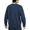 Nike Club FW24 Fleece Lined Crew Neck Pullover Soft Long Sleeved Sweatshirt Men's Obsidian Color/University Gold HJ2158-451