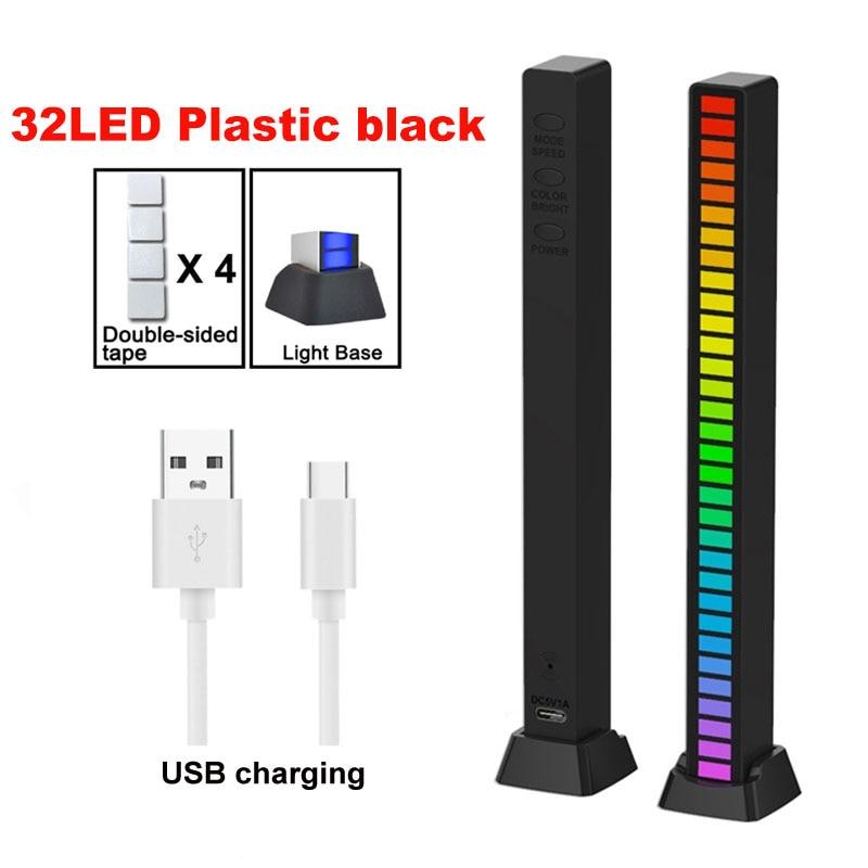 Inteligentne światło LED RGB Symphony z kontrolą dźwięku, lampka ambientowa z rytmem muzyki, sterowana aplikacją, do dekoracji biurka komputerowego do gier