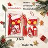 5pcs Practical Santa Series Christmas Stationery Set 5-in-1 School Writing Supplies Gel Pen Eraser Christmas Gift