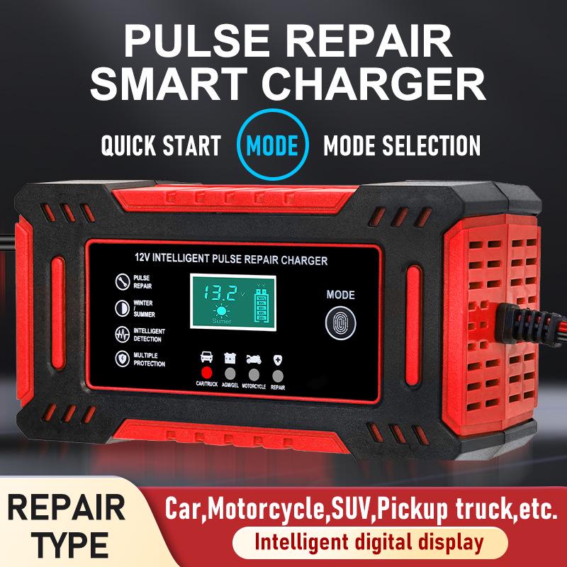 12V 6A Smart-Impulserhaltungsladegerät für Blei-Säure-Batterien von Autos und Motorrädern