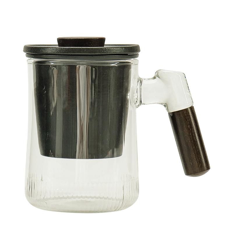 Simple style 1011 new glass tea separation cup household anti-scalding tea cup personal gift