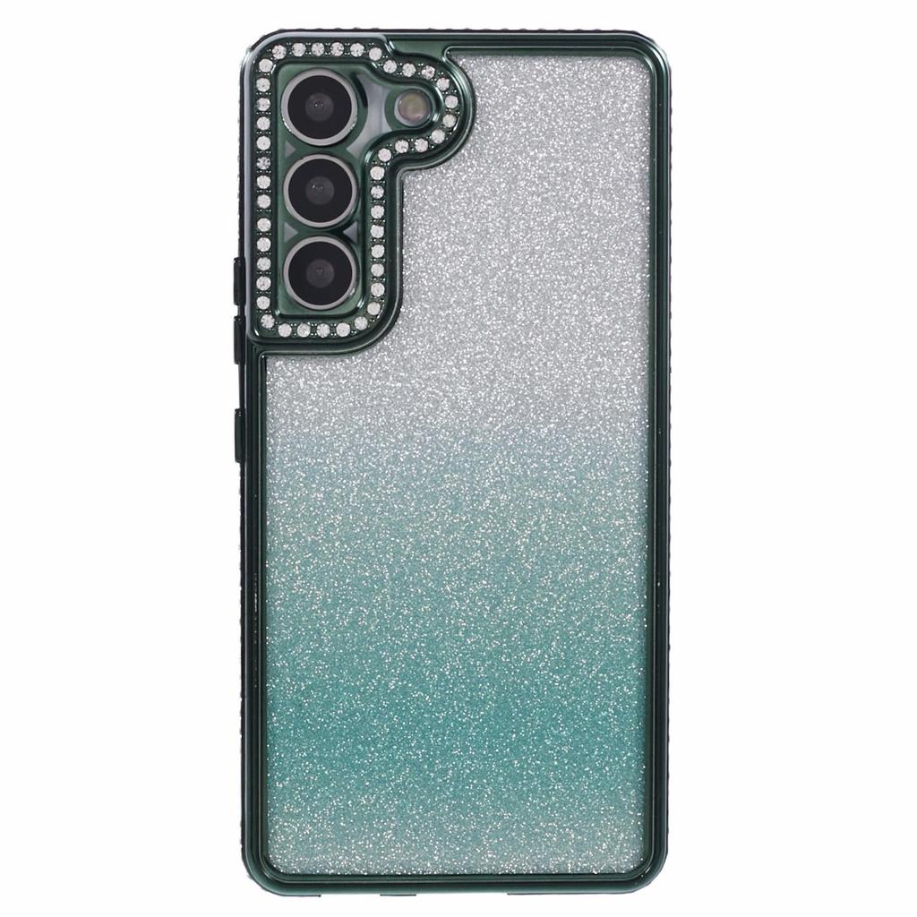 For Samsung Galaxy S23 Case TPU Drop Protection Rhinestone Decor Gradient Phone Protector