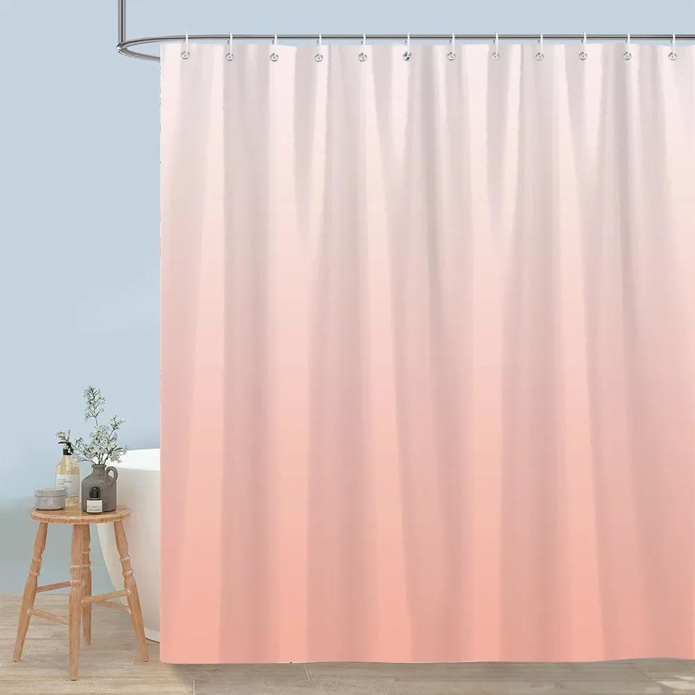 Simple Modern Rainbow Shower Curtain Abstract Geometric Lines Colourful Polyester Fabric Bath Curtains With Hooks Bathroom Decor