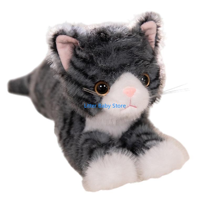 N80C Lovely And Soft Stuffed Cats Plushie Realistics Kitten Toy Accessory For Ornament And Decoration Lovely Gifts Ideas