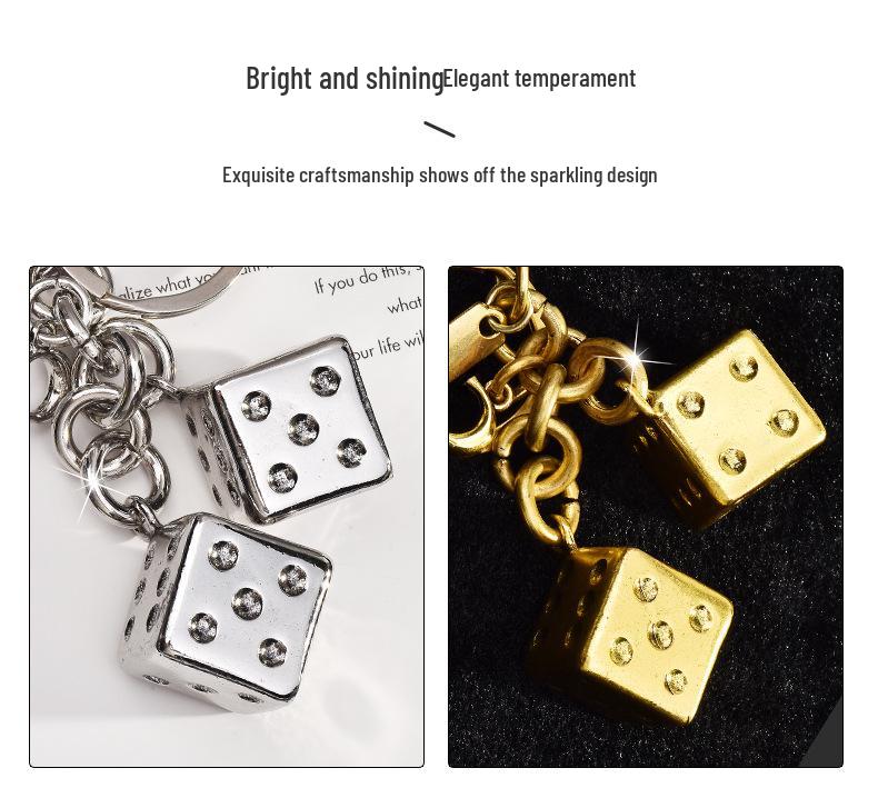 Good Luck Dice String 3D Bag Keychain