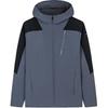 Color Block Letter Zipper Hooded Warm Windproof Woven Sports Jacket Men Jackets Basic-Black Mens-Gray 152437606-8