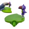 Papageienstand Spielzeugständer Tablett Käfig Sitzstange Blattförmige Interaktiver Spiel-Parcours Spielzeug Tablett Käfig Zubehör Für Schlafzimmer Balkon Garten