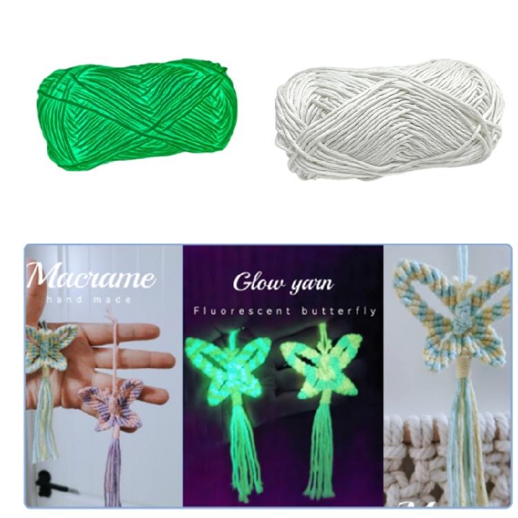 2mm Glowing Cotton Yarn for Handmade Hat Crochet Thread Supplies Knitting Yarn