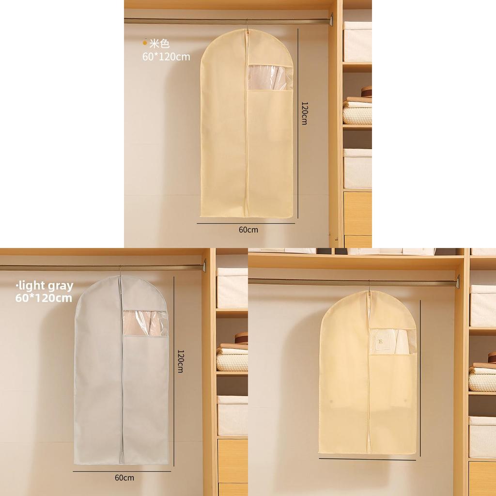 Modern Minimalist Clothing Dust Cover With Nonwoven Fabric For Bedroom Storage