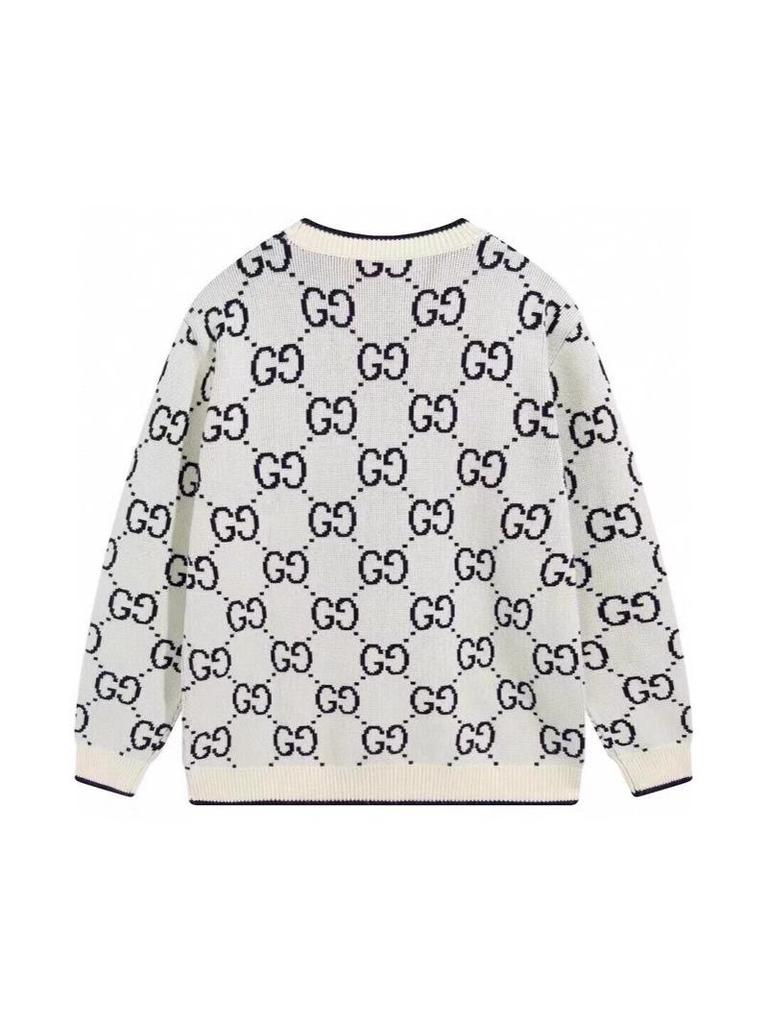 Unisex Light Luxury G-Print Round Neck Pullover Sweater