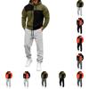 Herren Color Block Kapuzenpullover und Jogginghosen Set Lässiger Sportlicher Trainingsanzug