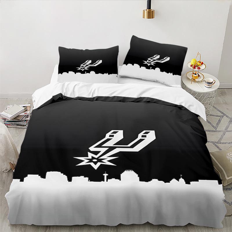 San Antonio Logo Bedding Set 3pcs, High Quality Bedding Set Including 1pc Duvet Cover And 2pcs Pillowcases for Bedroom, Dormitory Gift