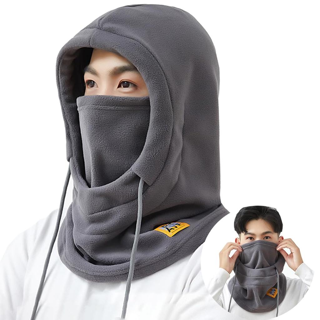 Lavento Neck Face Hat for Cold Weather Protection Ultimate Warmth and Soft Large Hooded Neck Face Helmet Long Cold and Warmer, Cover, [360° Feel]