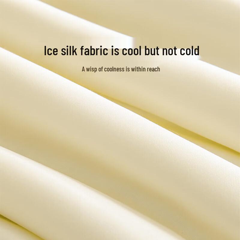 HLA Ice Silk Summer Quilt with 4-Piece Bedding Set