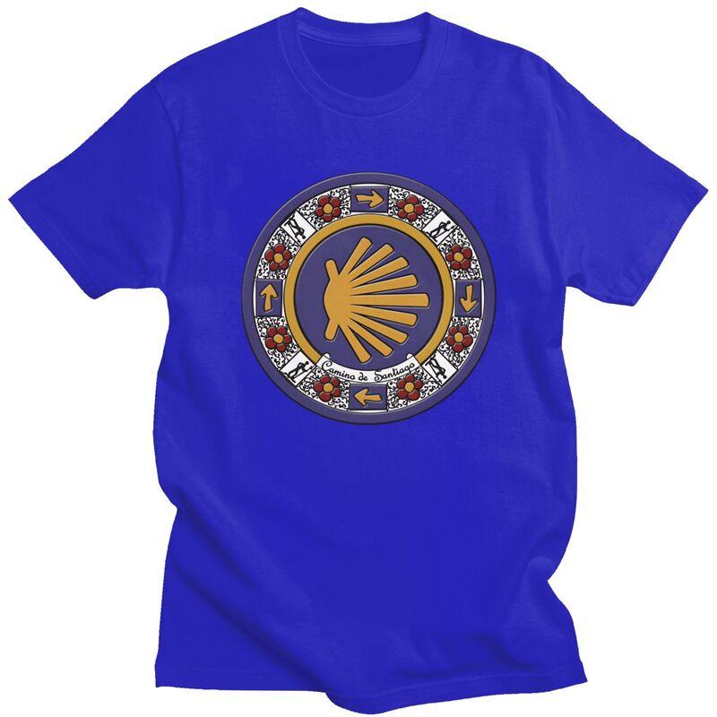 Custom Buen Camino De Santiago T Shirt Men Short Sleeve Tshirt Casual Tee Oversized Tshirts Gift
