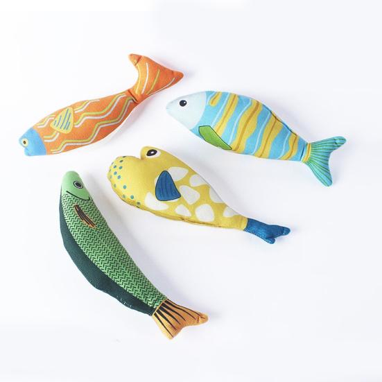 Cat Toys Fish Shape Catnip Toy Chew Resistant Relieves Boredom And Anxiety Cat Toy Soft Texture Interactive Toy for Pet Oral Care