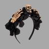 Skull Headband Halloween Tiaras And Crowns Halo Flower Headband Day of The Dead Headband Rose Flower Crown Hairband