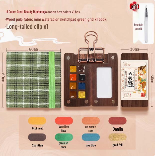 Feile Mini Travel Watercolor Set - Portable Solid Palette for Bird Painting