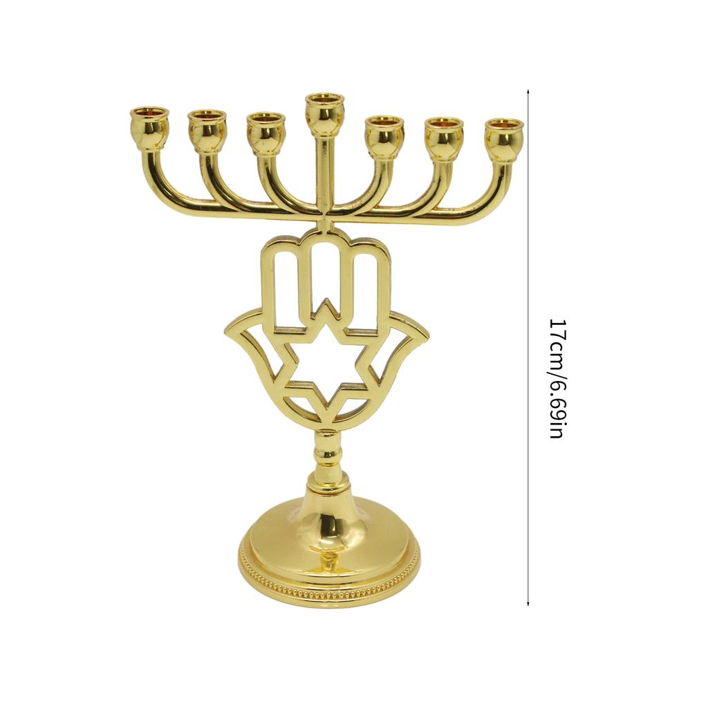 Modern 7Branch Candle Holder Hanukkah Menorah Candlestick Table Centerpiece Multifunctional Home Accent Ornaments